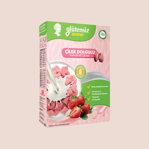 Çilek Dolgulu Kahvaltılık Gevrek