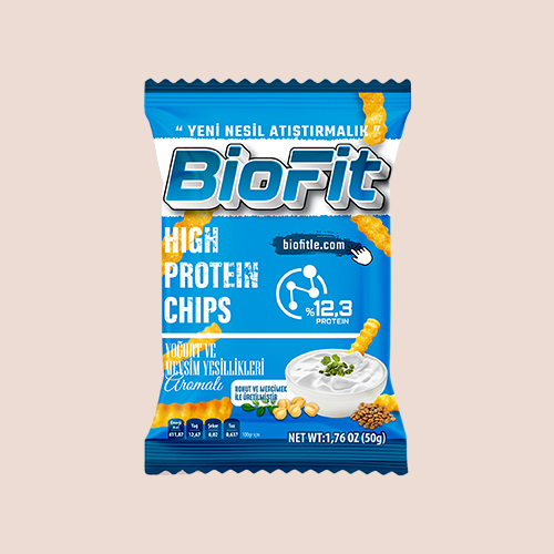 Yoğurt ve Mevsim Yeşillikli Aromalı Protein Cipsi